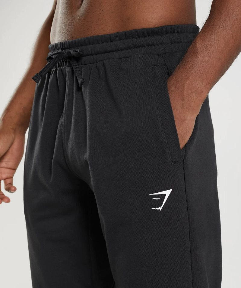 Men's Gymshark Essential Oversized Jogger Black | NZ 3USWTM